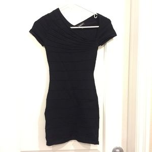 Bebe Off the Shoulder Black Dress Size XXS